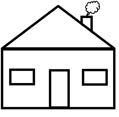 Skizze eines Hauses